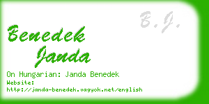 benedek janda business card